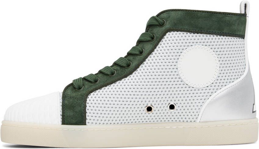 Christian Louboutin Off-White & Green Varsilouis Sneakers