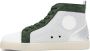 Christian Louboutin Off-White & Green Varsilouis Sneakers - Thumbnail 3