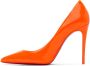 Christian Louboutin Orange Kate 100 Heels - Thumbnail 3