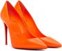 Christian Louboutin Orange Kate 100 Heels - Thumbnail 4