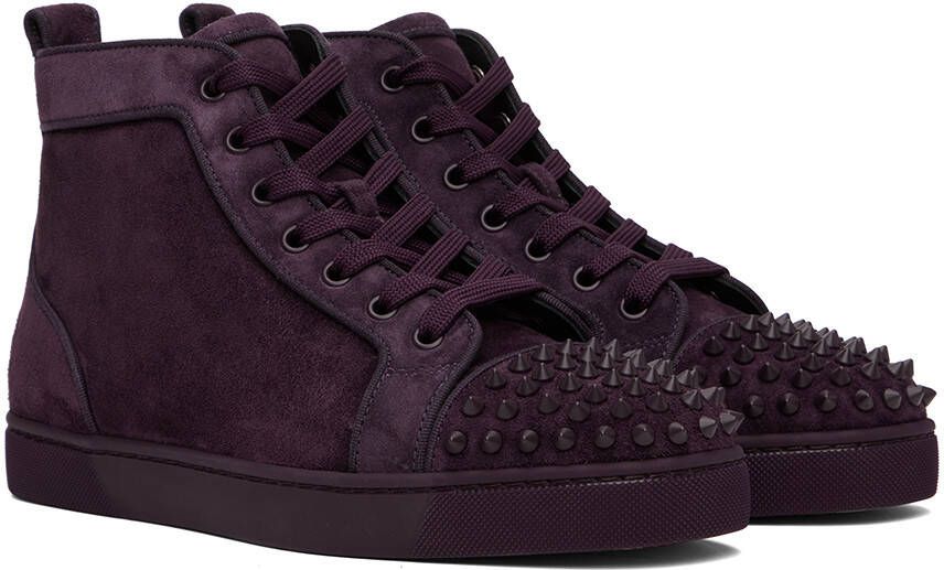 Christian Louboutin Purple Lou Spikes Sneakers