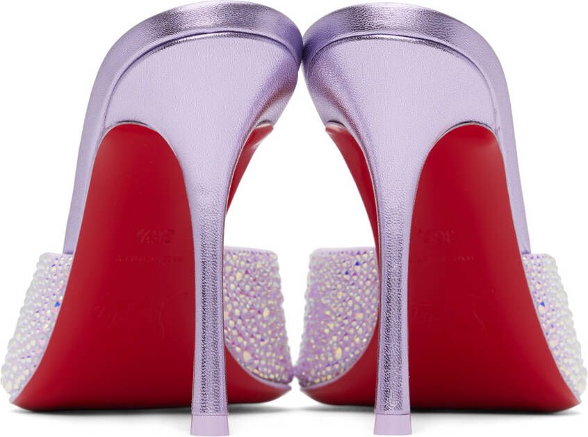 Christian Louboutin Purple Me Dolly Strass 100 Heeled Sandals