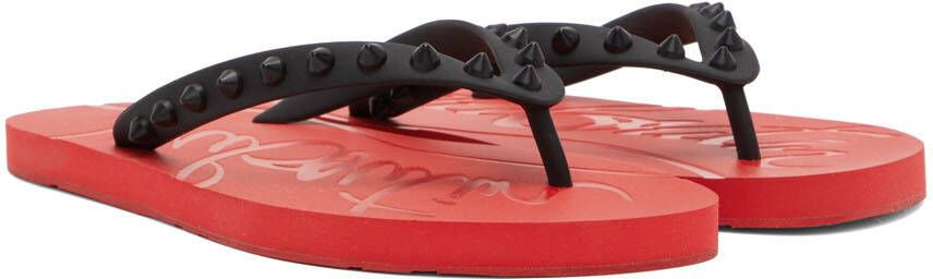 Christian Louboutin Red Loubi Flat Sandals