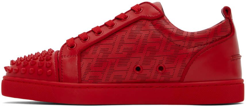 Christian Louboutin Red Louis Junior Spikes Orlato Sneakers