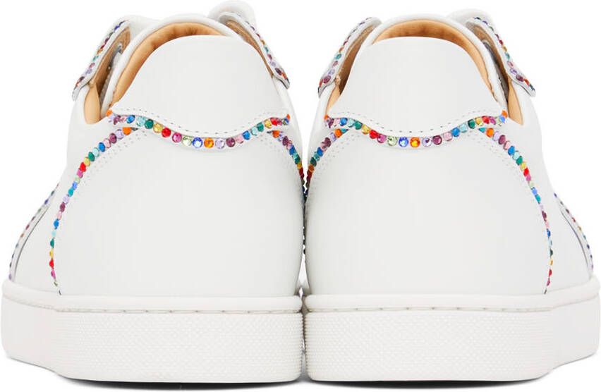 Christian Louboutin White Bordo Strass Sneakers