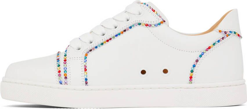 Christian Louboutin White Bordo Strass Sneakers