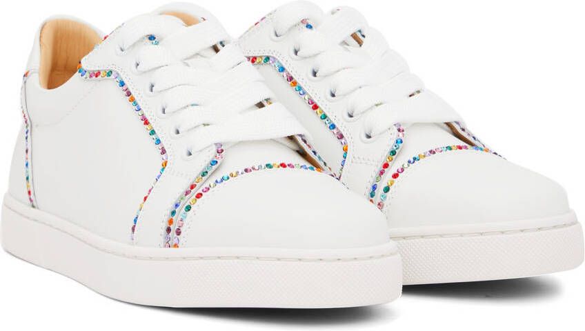 Christian Louboutin White Bordo Strass Sneakers