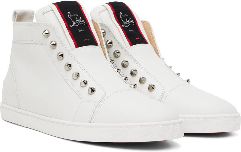 Christian Louboutin White F.A.V. Fique A Vontarde High Sneakers