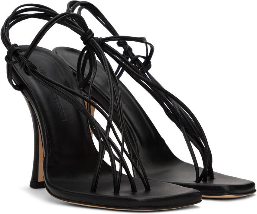 Christopher Esber Black Rosa Strappy Heels