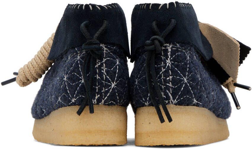 Clarks Originals Navy Wallabee Ankle Boots