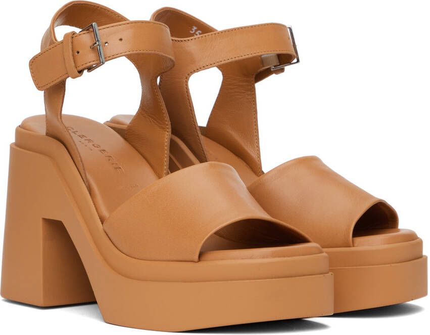 Clergerie Tan Nelio Heeled Sandals