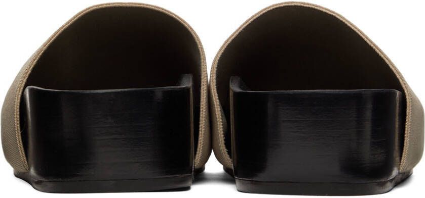 CO Tan Elastic Slide Sandals