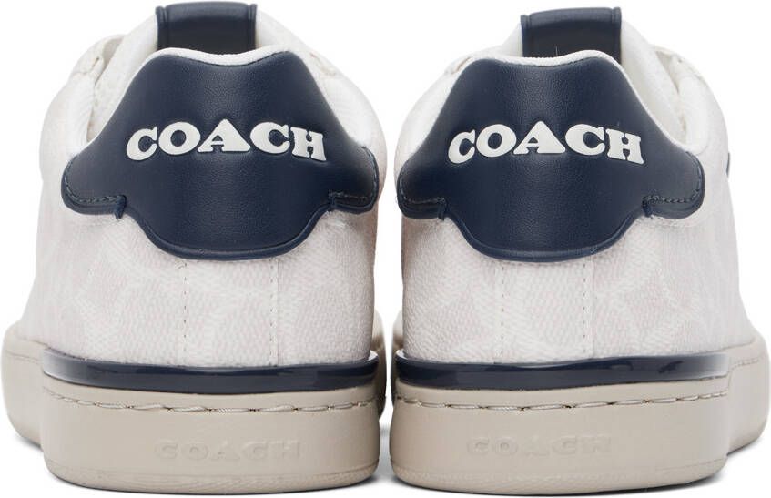 Coach 1941 White & Navy Lowline Sneakers
