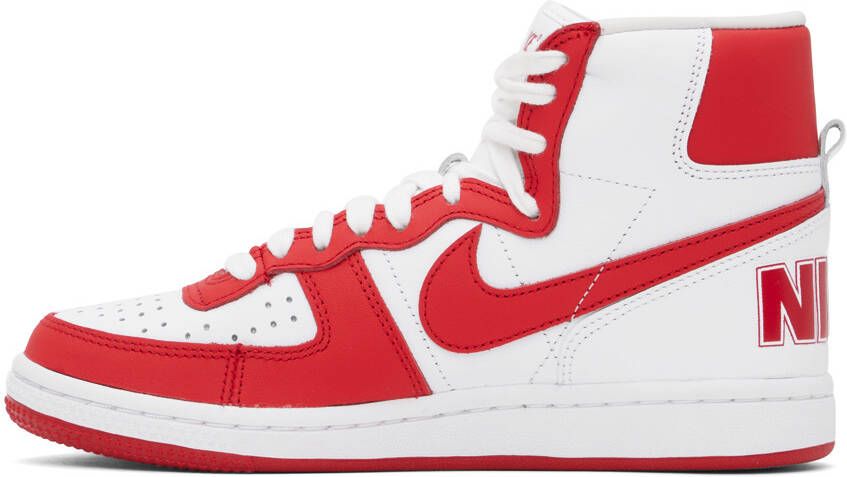 Comme des Garçons Homme Plus Red & White Nike Edition Terminator High Sneakers