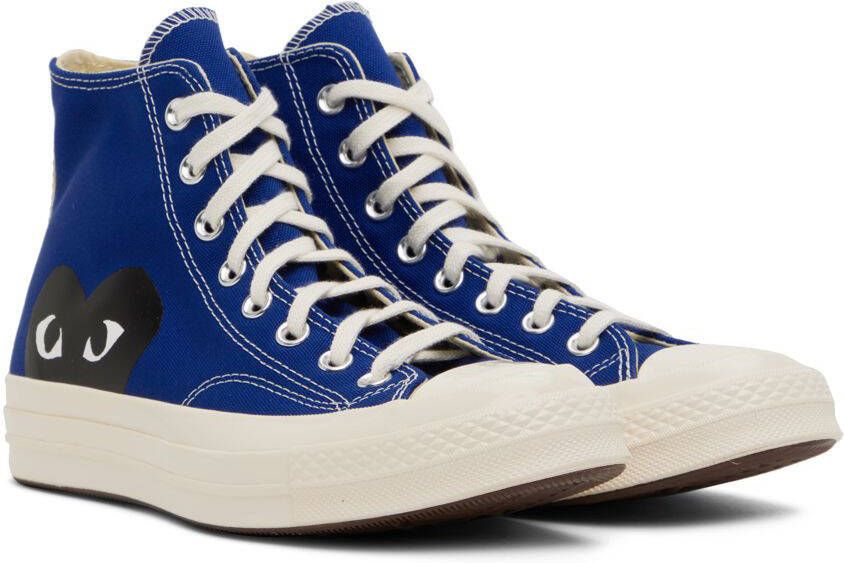 Comme des Garçons Play Blue Converse Edition Half Heart Chuck 70 Sneakers