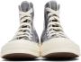 Comme des Garçons Play Grey Converse Edition Half Heart Chuck 70 High Sneakers - Thumbnail 12