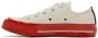 Comme des Garçons Play Off-White & Red Converse Edition Chuck 70 Low-Top Sneakers - Thumbnail 15