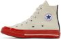 Comme des Garçons Play Off-White & Red Converse Edition PLAY Chuck 70 High-Top Sneakers - Thumbnail 9