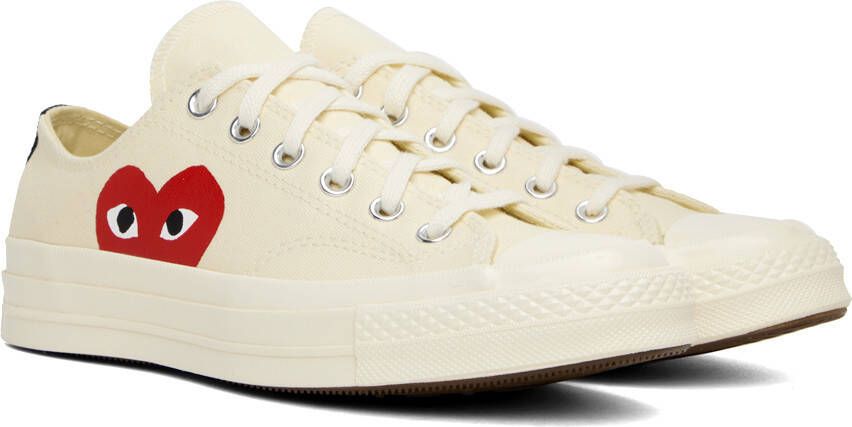 Comme des Garçons Play Off-White Converse Edition Chuck 70 Low Top Sneakers