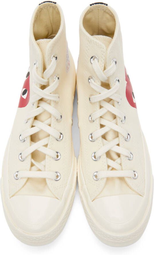 Comme des Garçons Play Off-White Converse Edition Half Heart Chuck 70 High Sneakers