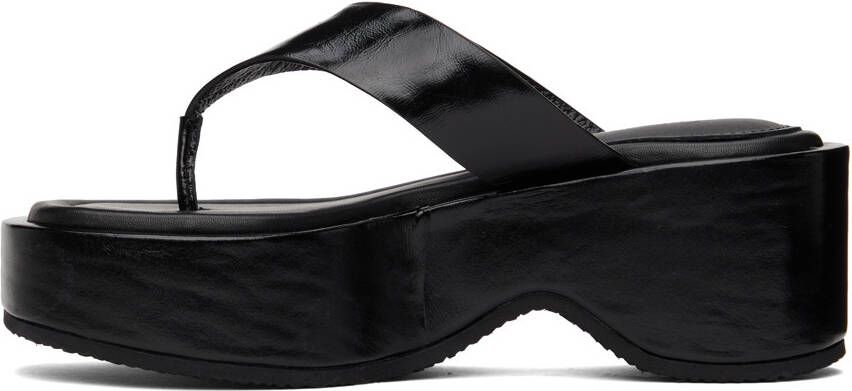 COMME SE-A SSENSE Exclusive Black Joy Sandals