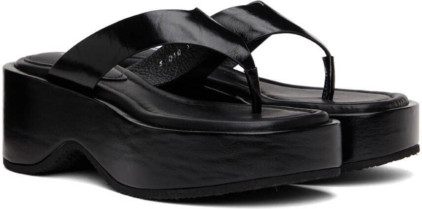 COMME SE-A SSENSE Exclusive Black Joy Sandals