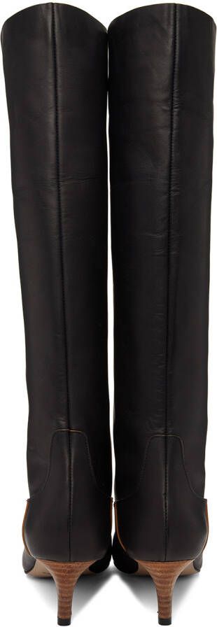 COMME SE-A SSENSE Exclusive Black Luxe Western Tall Boots