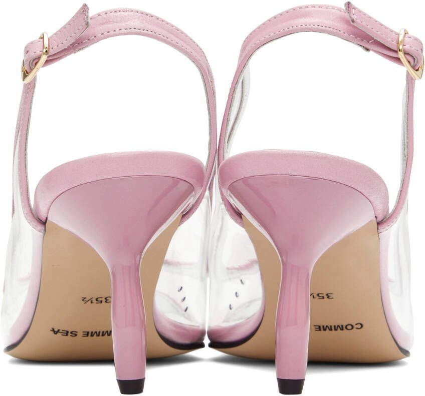 COMME SE-A SSENSE Exclusive Pink Silhouette Glossy Heels