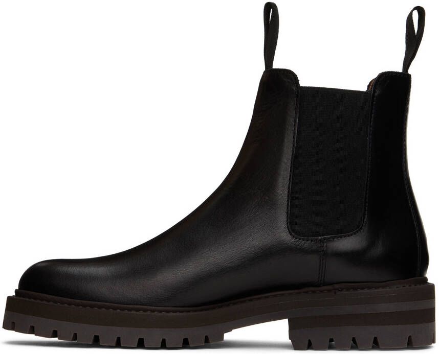 Common Projects Black Grained Chelsea Boots