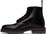 Common Projects Black Leather Combat Boots - Thumbnail 3