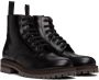Common Projects Black Leather Combat Boots - Thumbnail 4