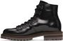 Common Projects Black Leather Hiking Boots - Thumbnail 3