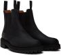 Common Projects Black Stamped Chelsea Boots - Thumbnail 4