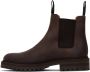 Common Projects Brown Stamp Chelsea Boots - Thumbnail 3