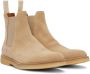 Common Projects Tan Suede Chelsea Boots - Thumbnail 4