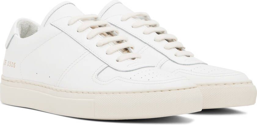 Common Projects White BBall Low Bumpy Sneakers
