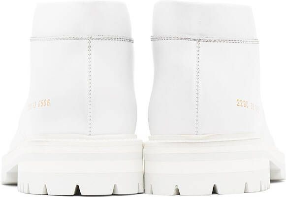 Common Projects White Combat Derbys