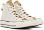 Converse Off-White & Beige Chuck 70 High-Top Sneakers - Thumbnail 4