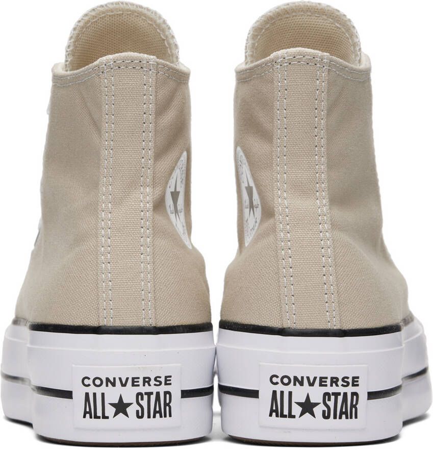 Converse Beige Chuck Taylor All Star Lift Platform Sneakers