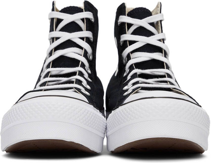 Converse Black & White Chuck Taylor All Star Platform Hi Sneakers