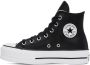 Converse Black Leather Chuck Taylor All Star Lift High Sneakers - Thumbnail 3