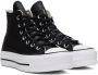 Converse Black Leather Chuck Taylor All Star Lift High Sneakers - Thumbnail 4