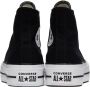 Converse Black & White Chuck Taylor All Star Platform Hi Sneakers - Thumbnail 2