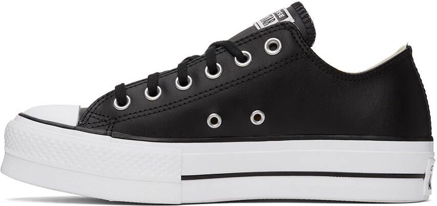 Converse Black Leather Chuck Taylor All Star Platform Sneakers
