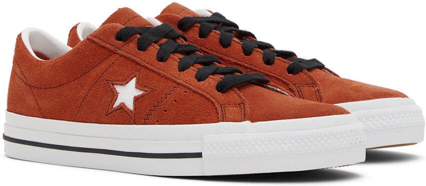 Converse Orange Suede One Star Pro Sneakers