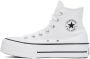 Converse White Leather Chuck Taylor All Star Platform Low Sneakers - Thumbnail 3
