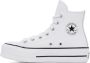 Converse White Leather Chuck Taylor All Star Lift High Sneakers - Thumbnail 3
