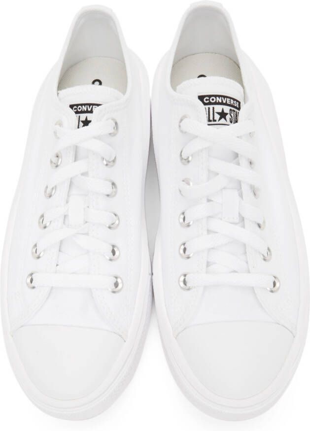 Converse White Chuck Taylor All Star Move Ox Sneakers - Picture 4