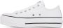 Converse White Leather Chuck Taylor All Star Platform Low Sneakers - Thumbnail 10