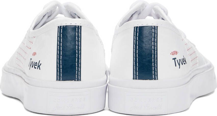 Converse White Tyvek Jack Purcell Rally Low Sneakers